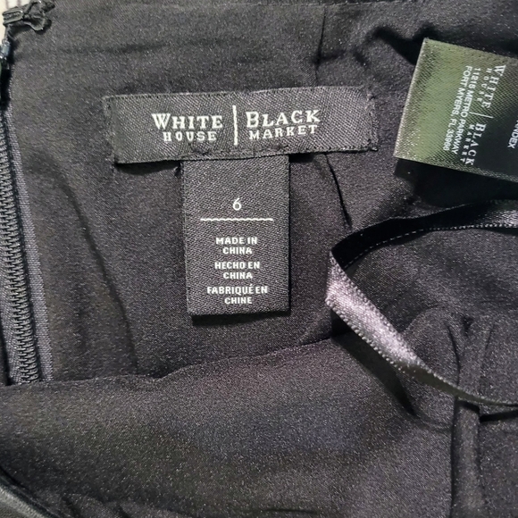 White House Black Market Elegant Black Faux Leather Pencil Skirt Women's Size 6 - Picture 7 of 8